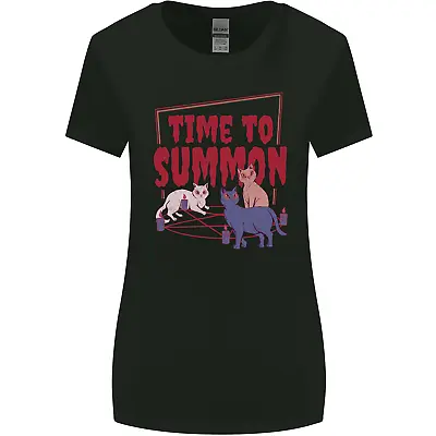 Buy Time To Summon Cats Lets Summon Demons Womens Wider Cut T-Shirt • 9.99£