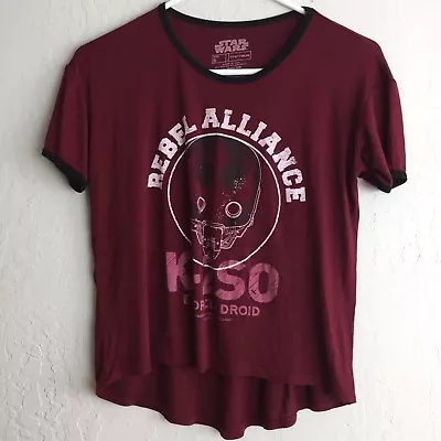 Buy Star Wars Sz S Woman's Burgundy Rebel Alliance Graphic Tee T-Shirt Top VfifthSun • 28.35£