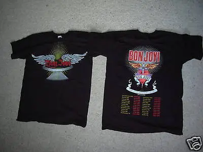 Buy Bon Jovi Wings Heart Dagger Lost Highway Tour T Shirt New Official Rare Jon • 10.99£