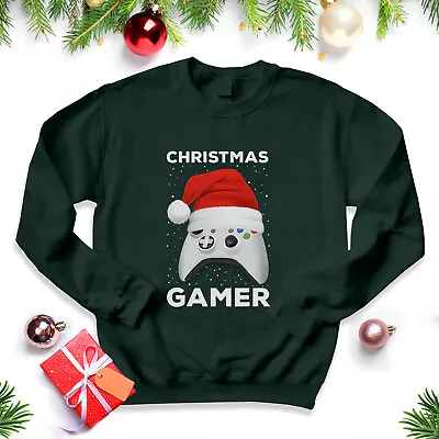 Buy Christmas Gamer Jumper Joystick Santa Cap Ugly Xmas Gift Sweatshirt Unisex Top • 15.75£