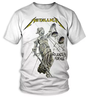 Buy Metallica Justice Album Cover White Official Tee T-Shirt Mens Unisex • 16.36£
