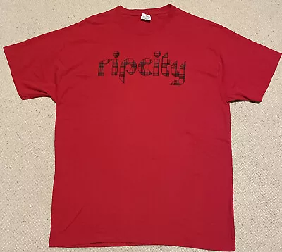 Buy Rip City T Shirt - Mens XL Red - Fruit Of The Loom Great Condition Vintage Skate • 19£