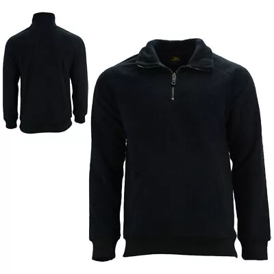 Buy Mens Fleece Jacket Long Sleeve Sweatshirts Warm Half Zip Winter Pullover Jumpers • 13.99£