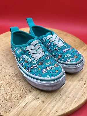 Buy Vans Sea Party Shoes Toddler Size 10.5 Green Fish • 15.74£