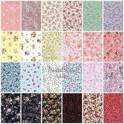 Buy Spring Mini Ditsy Floral Fabric 100% Cotton High Quality Half Metre Increments • 4.75£
