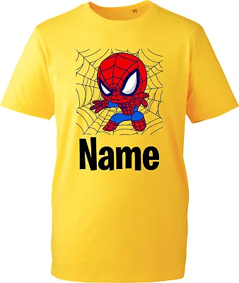 Buy Spiderman Personalised T-SHIRT Funny Marvel DC Comics Avengers Birthday Gift Top • 14£