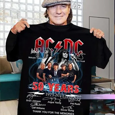 Buy ACDC Band Shirt, ACDC Band 50th Anniversary 1973, Rock And Roll, ACDC Fan Gifts • 46.13£