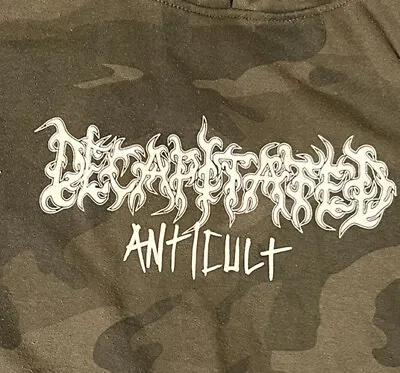 Buy Decapitated - Anticult XL Cropped Camo Womens Hoodie. Missing Drawstring • 47.42£