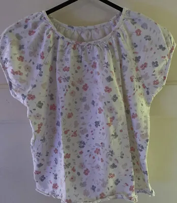 Buy The Little White Company Girls Pyjamas - White With Flowers - Size 5-6 Years • 7.50£