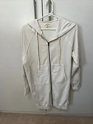 Buy Electric & Rose Sweatshirt Dress With Hood Ivory Size Small • 49.22£