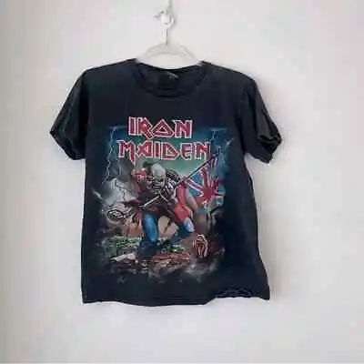 Buy Metal Heaven Iron Maiden Faded Black Band Tee M • 11.02£