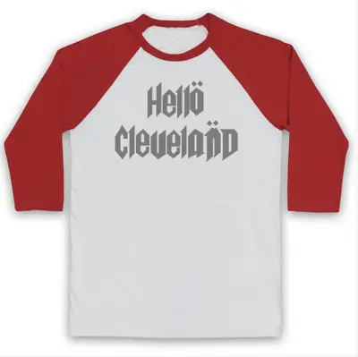 Buy Hello Cleveland This Is Spinal Tap Unofficial Rock Band 3/4 Sleeve Baseball Tee • 23.99£