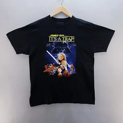 Buy Family Guy T Shirt Large Black Star Wars It'a A Trap Short Sleeve Crew Neck • 7.99£