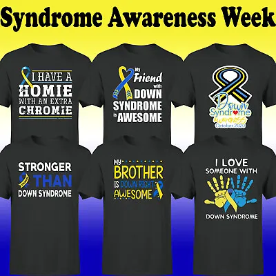 Buy World Down Syndrome Day Mens T Shirt Down Syndrome Awareness Shirt Tee Top • 9.99£