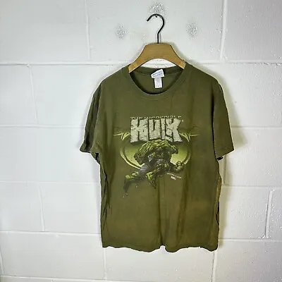 Buy Vintage The Incredible Hulk Shirt Mens Medium Green Universal Studios Movie Y2K • 23.95£