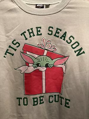 Buy Baby Yoda Christmas Green WOMENS LS Sweatshirt SZ Small NWOT • 15.59£