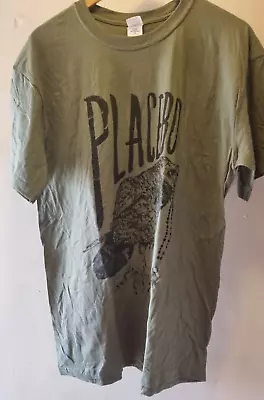 Buy Official Placebo Merchandise T Shirt - Khaki Size L • 35£