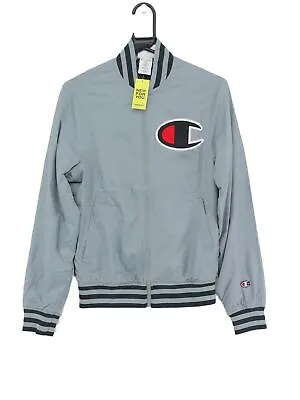 Buy Vintage Champion Men's Jacket XS Grey Graphic 100% Polyester Bomber Jacket • 25.80£