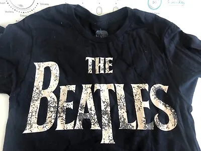 Buy Vintage The Beatles Band Cover Official Merch Mens Small Black Tee Unisex • 24.81£
