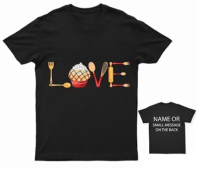 Buy Love  Cupcake Baker Baking T-Shirt Personalised Gift Customised Name Message • 17.95£
