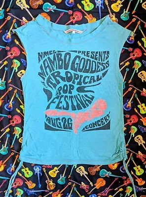 Buy Mambo Goddess Tropical Pop Festival Vest T-shirt - Size 12 - Rock Chick, Retro • 24.99£