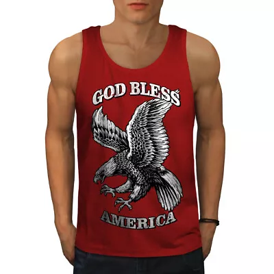 Buy Wellcoda God Bless USA Fashion Mens Tank Top,  Active Sports Shirt • 14.99£