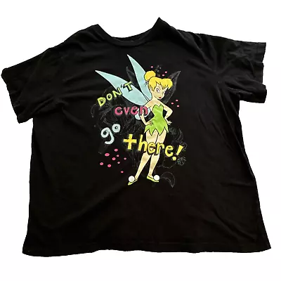 Buy Vintage Tinker Bell T-Shirt Peter Pan Don’t Even Go There Disney Womans XXL • 11.33£