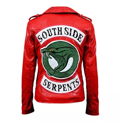 Buy Southside Serpents Riverdale Cheryl Blossom Madelaine Womens Leather Jacket • 103.94£