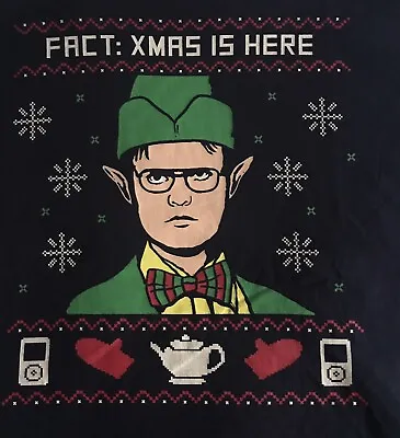 Buy The Office Dwight Ugly Sweater Christmas T  Shirt Size L • 17.09£