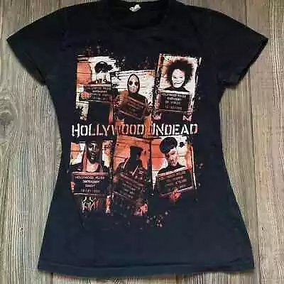 Buy 2010 Hollywood Undead We're Never Going Down Mugshot Band T-Shirt Ladies Small • 28.92£