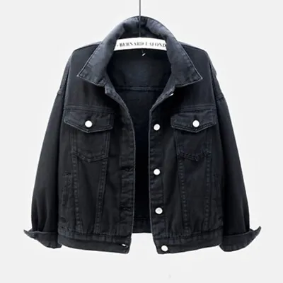 Buy Womens Ladies Stretch Denim Jacket Soft Cotton Loose Plus Zise Stonewash Coat • 34.19£