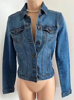 Buy Size 8 Oasis Blue Denim Fitted Jacket • 14.99£