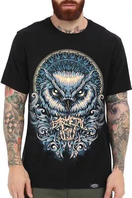 Buy Barmetal Clothing Rock N Roll Mandala Owl Design Mens T-Shirt - Free Shipping • 39.99£