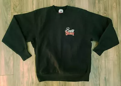 Buy Vtg 90s Beauty And The Beast Disney Sweatshirt Lee Cross Grain Side Gusset L USA • 48.19£