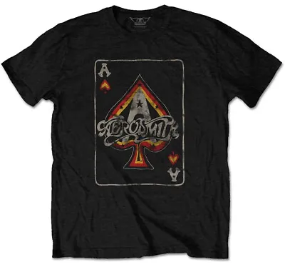 Buy Aerosmith Ace Black T-Shirt NEW OFFICIAL • 15.19£
