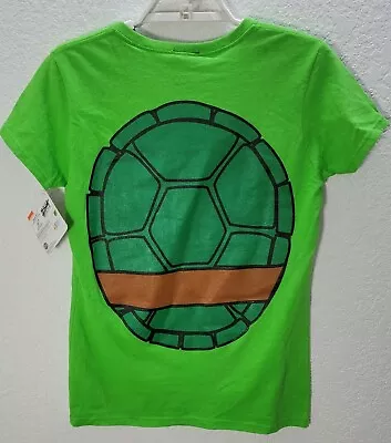 Buy Youth S Nickelodeon Mutant Ninja Turtles 2-Side Green Shirt Cotton Michelangelo • 12.76£