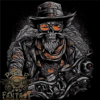 Buy An Old Biker Skull Motorcycle Chopper Mens Cotton T-Shirt Tee Top • 11.99£