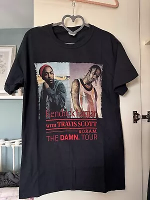 Buy Kendrick Lamar With Travis Scott & Dram, The Damn Tour 2017 T Shirt, Size Small • 15£