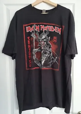 Buy Iron Maiden Mens T Shirt Size 2XL Senjutsu Design Regular Fit Eddie Black Nice • 15£