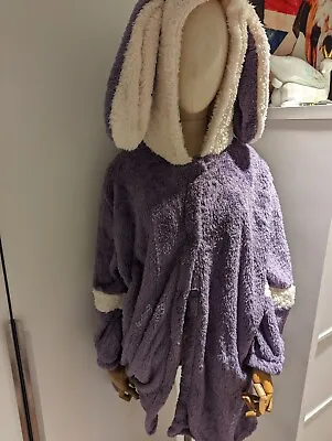 Buy Bunny Hooded Pyjama, Warm Fleece PJs, Robe And Fluffy Pants M • 49.99£