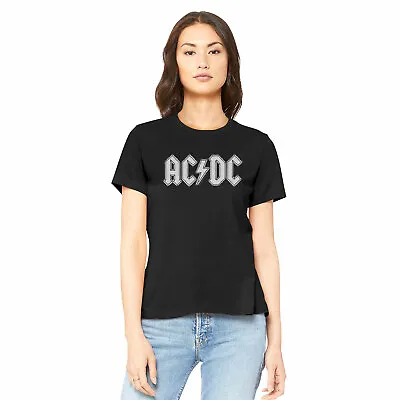 Buy ACDC Logo Patch Women's T Shirt Metal Rock Band Album Concert Merch Womens Top • 25.10£