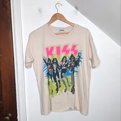 Buy DAYDREAMER Women's Kiss Destroyer Graphic Band Merch Tee NEW Size M Neon • 47.35£