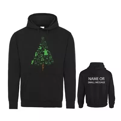 Buy Spooky Christmas Tree Hoodie Personalised Gift Customised Name Message • 29.95£