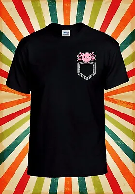 Buy Axolotl Pocket T Shirt Cute Kawaii Men Women Unisex Baseball T Shirt Top 3275 • 9.99£