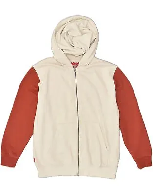 Buy VANS Mens Zip Hoodie Sweater Medium Beige Colourblock Cotton BA82 • 20.78£