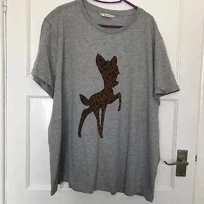 Buy TU Disney Bambi T Shirt Size 24 Grey Short Sleeve Round Neck Cotton Blend • 7.99£