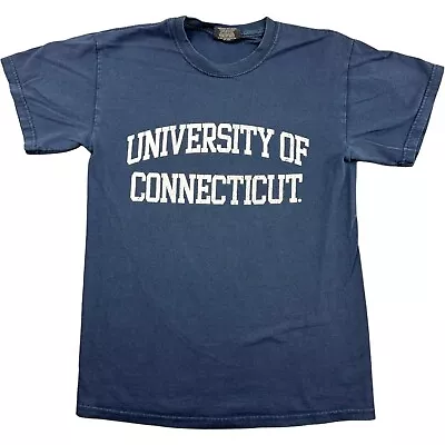 Buy University Of Connecticut T Shirt Small Blue USA America Uni Text Y2k Hipster S • 22.50£