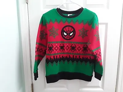 Buy Marvel Spiderman Ugly Christmas Sweater Boys Size Medium • 9.63£