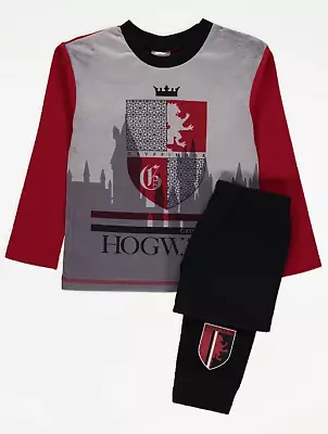 Buy Harry Potter Boys Red/Black Hogwarts Gryffindor Long Sleeve Pyjamas 11-12 Years • 11£