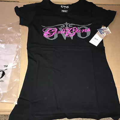 Buy Girls With Guns GWG Tee T Shirt Black And Pink Women's Large L BRAND NEW • 5.31£